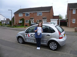 Bury St Edmunds pupil who passed first time after taking driving lessons from TLC Driving School