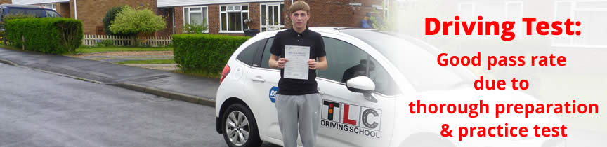 Pupil who passed his test with TLC Driving School